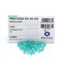 50pcs Preciosa Faceted Bicone Crystal Beads, Caribbean Sea AB (Blue), 6mm, Hole ID 1mm, Pre-B667