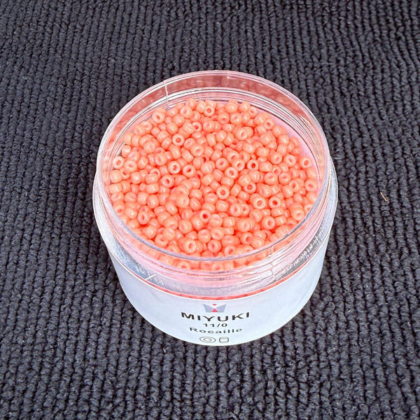 25g Miyuki Rocaille 11/0 Seed Beads Duracoat Opaque Dark Salmon RR-4462