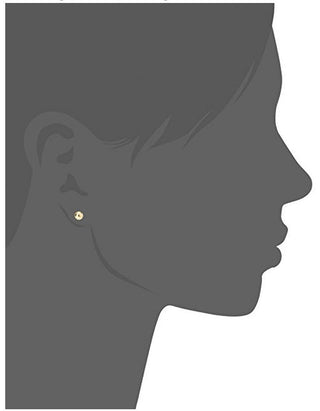 1 Pair 925 Sterling Silver Ball Post Stud Earrings, Real 18K Yellow Gold Plated Ball Ear Studs, Size Selections: 3mm/4mm/6mm/8mm