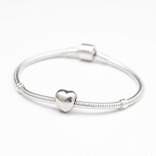 Solid 925 Sterling Silver Sweet Heart Charm Love Bead Charm
