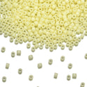 30g Miyuki Delica 11/0 Seed Beads, Duracoat Opaque Light Lemon Ice DB2101