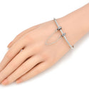 1pc 925 Sterling Silver Safety Chain Lock Clip Rubber Charm Holder Bead Stoppers, Compatible with Pandora All Other 3mm Charm Bracelet, EC28-B3