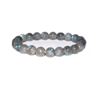 1 Strand Stretch Natural Grade A Labradorite Beaded Gemstone Bracelet, 8mm Bead, Length Selections: 7 inch/7.5 inch/8 inch/8.5 inch
