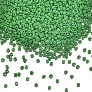 50g Miyuki Rocaille 11/0 Round Seed Beads Opaque Green RR-411