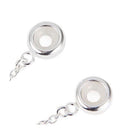 1pc 925 Sterling Silver Safety Chain Lock Clip Rubber Charm Holder Bead Stopper, Compatible with Pandora All Other 3mm Charm Bracelet, EC28-A1