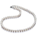 Natural Grade AAA Round White Cultured Freshwater Pearl Necklace, 8-9mm Pearl Strand, Length Selections: 16 inch/18 Inch