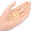 10pcs 30mm Large Rounded Rectangle Links, Tarnish Resistant, 18K Yellow Gold Plated Brass, BFW-A23