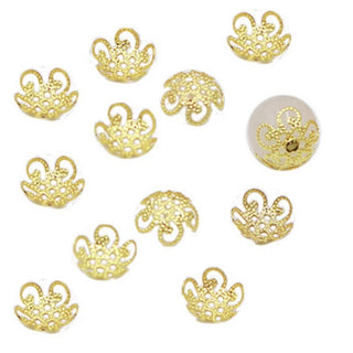 Filigree Flower Bead Caps