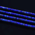 Natural Blue Lapis lazuli Gemstone Tiny Small Faceted Rondelle Beads, 3x2mm, Hole ID 0.65mm, 15 Inch/1 Strand, GK-A7