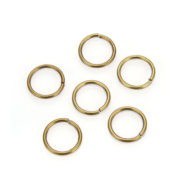 200pcs Raw Brass Open Jump Rings, O Ring Connector, Unplated/Uncoated, 0.8mm/20 Gauge, Size Selections: 4mm/6mm/8mm