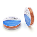 124 Feet Premium Tarnish Resistant Round Jewelry Raw Copper Wire, 0.6mm/22 Gauge, BF287-6