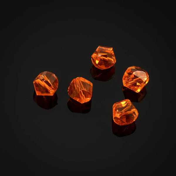 24pcs Adabele Austrian Faceted Helix Spiral Irregular Crystal Beads #5020, Sun (Orange), 8mm, Hole ID 1.1mm, SSH-812