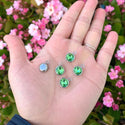 10pcs Grade A August Peridot Green Birthstone Charm Drops, Stainless Steel, Tarnish Resistant, 10mm, CCP30-8
