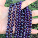 Natural Purple Amethyst Gemstone Round Beads, 15 Inch/1 Strand, Size Selections: 4mm/6mm/8mm/10mm
