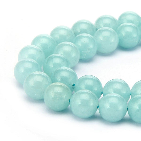 Lab Created Green Amazonite Gemstone Round Beads, 1 Strand/15 Inch, Size Selections: 4mm/6mm/8mm/10mm