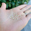 20pcs Real 1/20 14K Gold Filled Smooth Bead Cap End Caps, 4mm Small, Hole ID 1mm, JK4-G4