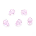 24pcs Adabele Austrian Faceted Teardrop Crystal Beads #5500, Rosaline Pink, 8mm x 6mm, Hole ID 1mm, SST-803