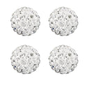 25pcs Adabele Grade AA+ Suncatcher Crystal Rhinestone Pave Polymer Clay Beads, Clear White, Size Selections: 8mm/10mm/12mm