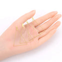 20pcs Raw Brass Large Triangle Beading Hoops, 0.7mm/21 Gauge, 50mm x 35mm, Unplated/Uncoated, CX130-3