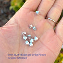 100pcs Preciosa Faceted Bicone Crystal Beads, Crystal Labrador Silver (Full-Coat), Size Selections: 3mm/4mm/6mm