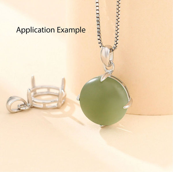 2pcs 925 Sterling Silver Open Back Round Bezel Blank Setting, Inner Bracket Diameter Selections: 6mm/8mm/10mm