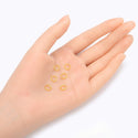 20pcs 925 Sterling Silver Split Jump Rings, Real 18K Yellow Gold Plated, 0.7mm/21 Gauge, Size Selections: 5/6/7/8/10/12mm