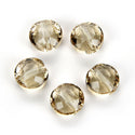 25pcs Adabele Austrian Faceted Flat Round Coin Crystal Beads #5052, Silver Champagne, 8mm, Hole ID 1mm, SSMR829