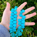 15 Inch Natural Turquoise Blue Howlite Gemstone Teardrop Briolette Drop Beads, Top Drilled, 18x13mm, Hole ID 1mm, GR-T3