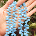200pcs Creative Club Faceted Teardrop Briolette Crystal Glass Beads, Pendant Drop, Blue Turquoise Opal, 12x6mm, Hole ID 1mm, CCT2-31