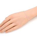 1pc 925 Sterling Silver 1.3mm Diamond Cut Braided Rope Chain Bracelet, Length Selections: 7 inch/7.5 inch