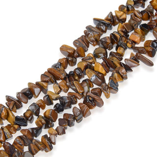 Natural Golden Yellow Tigers Eye Gemstones Chip Beads, Free Form, 5mm-8mm, Hole ID 1mm, 1 Strand/31 Inch, GZ1-7