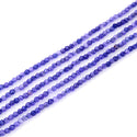Natural Tanzanite Violet Jade Gemstone Faceted Round Beads, 3mm/Small Tiny, Hole ID 0.8mm, 2 Strands/26 Inch Total, GH3R-17
