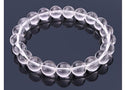 1 Strand Stretch Natural Grade A Clear Crystal White Quartz Beaded Gemstone Bracelet, 8mm Bead, Length Selections: 7 inch/7.5 inch/8 inch/8.5 inch