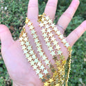 Grade A Natural Hematite Gemstone Star Beads, Gold Plated, 15 Inch/1 Strand, 8mm, Hole ID 1mm, GFC-G3