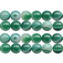 AAA Natural Banded Green Agate Gemstone Round Beads, 15 Inch/1 Strand, Size Selections: 4mm/6mm/8mm/10mm