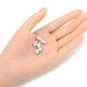100pcs Smooth Oval Rice Beads, Sterling Silver Plated Brass, Size Selections: 7x4mm, 8x5mm, 10x6mm, 12x7mm