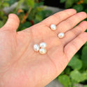 10pcs Natural AAAA Grade High Luster Half Drilled Teardrop Pearls Beads, White Cultured Freshwater Pearls, 8-9mm, Hole ID 0.85mm, PT4-89