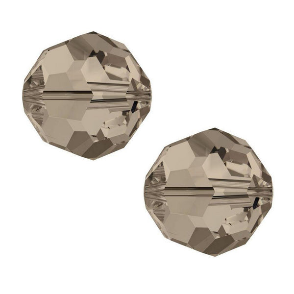50pcs Adabele Austrian Faceted Round Crystal Beads #5000, Smoked Quartz, Size Selections: 4mm/6mm/8mm/10mm