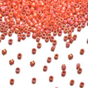 7.5g Miyuki Delica 11/0 Seed Beads, Opaque Rainbow Orange DB161