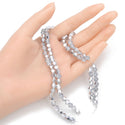 250pcs Creative Club Faceted Bicone Crystal Glass Beads, Silver Shade, 6mm (0.24 Inch), Hole ID 1mm, CCB632