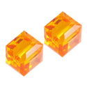 24pcs Adabele Austrian Faceted Cube Crystal Beads #5601, Sun (Orange), Size Selections: 4mm/6mm/8mm