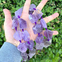 Natural Raw Light Purple Amethyst Crystal Gemstone Beads, Large Drilled Rough Nugget Stone, 15 Inch GA-C2