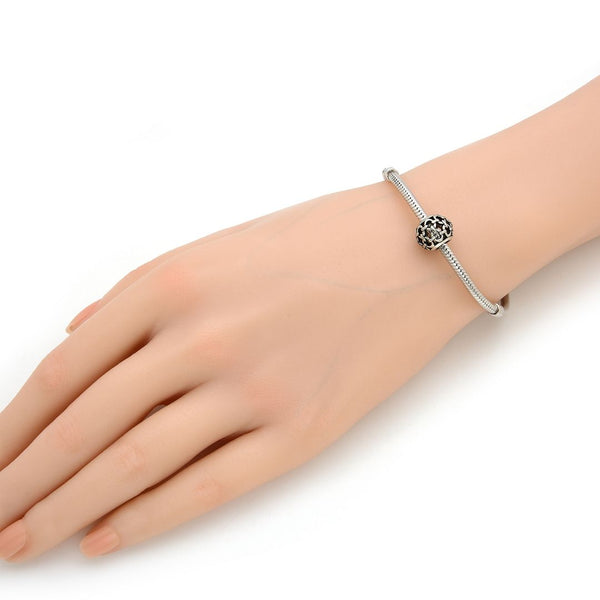 20pcs Celtic Dara Knot Symbol of Strength Large Hole Beads, Hole ID 4.5mm, Antique Silver, Zinc Alloy Metal, MEC-D10