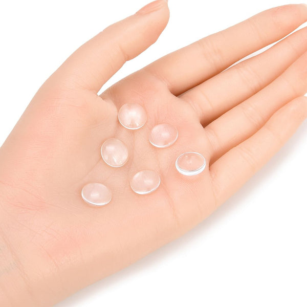 100pcs Transparent Glass Dome Cabochons, Non-calibrated Clear Round Cab Tiles, Size Selections: 6mm/8mm/10mm/12mm