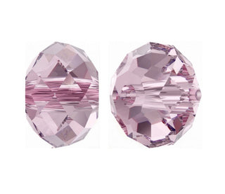 24pcs Adabele Austrian Faceted Rondelle Crystal Beads #5040, Rosaline (Light Pink), Size Selections: 6x4mm, 8x6mm, 10x8mm