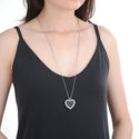 1pc Living Memory Floating Locket Necklace, 30mm Heart Glass Open Pendant, 28 Inch Stainless Steel Chain, MCL286