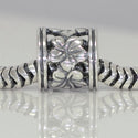 1pc Solid 925 Sterling Silver Flower Bead Charm, Compatible with Pandora All Other Charm Bracelet, EC132