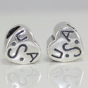 1pc Solid 925 Sterling Silver Love USA Charm Liberty Freedom Bead, Compatible with Pandora All Other Charm Bracelet, EC264