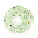 Natural Green Prehnite Crystal Gemstone Oval Tumbled Pebble Beads, Irregular, 6mm to 8mm, Hole ID 1mm, 15 Inch/1 Strand, GZ11-12