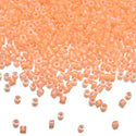 7.5g Miyuki Delica 11/0 Seed Beads, Translucent Luminous Creamsicle DB2033